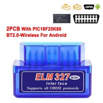 Viecar ELM327 V1.5 블루투스 4.0 OBD 2 PIC18F25K80 V 1 5 자동차 진단 스캐너 도구 코드 리더 차량용, 03 2PCB ELM327 V1.5