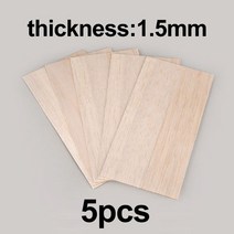 건축모형 basswood 재료 배스우드 공예 우드 발사 나무 시트 플라이 빈 미완성 보드 직사각형 조각 DIY 아, 06 100x200x1.5mm