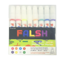 투코비 falsh 형광 화이트 블랙 윈도우마카펜 8색 세트, 7set