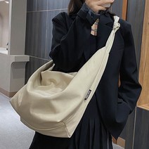 보슈 여성 빅사이즈 캔버스 크로스백 반달 에코백 숄더백 학원 가방 B1-15