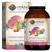 Garden of Life mykind Vitamins Women 40+ 가든오브라이프 마이카인드 우먼스 40+ 여성 멀티비타민 120정, 1개, 120개
