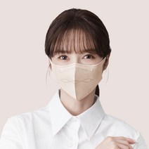 시노텍스 귀편하고 숨쉬기편한 새부리형 신소재 마스크 50매 대형 개별포장, 1개입, 50개, 베이지