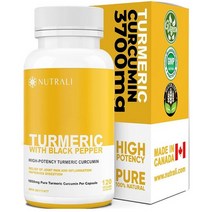 Nutrali 투메릭 영양제 HIGH POTENCY TURMERIC CURCUMIN + BLACK PEPPER EXTRACT, 120정, 1개