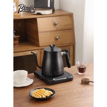 커피포트 온도조절 전기포트 미니 포트 티포트 업소용/드립커피 커피 분유포트 무선 전기, 일반흰색지능형온도조절냄비-손세척4피스세트