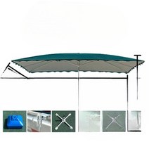 횡단보도파라솔 스마트 그늘막 초대형 파라솔 옥상 낚시 테라스 신호등, Green 2.5X2