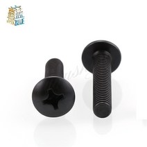 둥근머리볼트 TM M2M2.5 M3 M3.5 M4 M5 M6 나사 필립스 트러스 버섯 머리 볼트 5-50 개 검정색, [02] M6 5pcs, [08] 50mm, 50개
