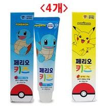 (디앤티) 키즈치약 충치치약 불소함유치약 아동치약 7세치약 8세치약, 포켓몬 아동치약75g(딸기향) 4개