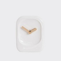 비믹스 오클락 세라믹 탁상시계, 시계-화이트/ 바늘-24k골드