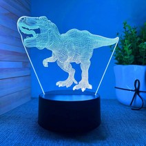 3D 공룡 LED 무드등 입체 홀로그램 조명장식, NO.21