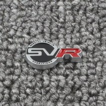 재규어악세사리 부품 자동차 스티어링 휠 스티커 SVR 랜드 로버 레인지 재규어 X F 타입 XJ F페이스 디펜더 디스커버리 스포츠 이보크 엠블럼 데칼, Matte silver