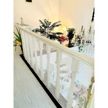 낙하물방지망 계단안전망 추락방지망 어린이 안전 방충망 방호망 그물망, 흰색 높이 110cm x 길이 100cm