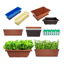 초화박스 플라스틱화분 채소밭 옥상 베란다 정원 텃밭상자 사각 화분, B. 미니 초화박스, 화이트