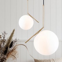 로하스 1등 펜던트 조명 식탁등 대 소, 전구색(노란빛)