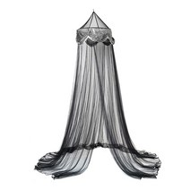 OctoRose 스팽글 침대 캐노피 모기장 침대 드레싱 룸 아웃 도어 (블랙), Black