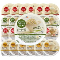 CJ 햇반 현미쌀밥 쌀눈가득쌀밥 발아현미밥 흑미밥 매일잡곡밥 210g X 24개, 백미 12개(200g)2476098 5 _발아현미밥 1