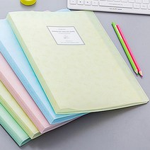 A4 클리어화일 20매 악보 서류 부동산 계약서 파일 케이스, 색상, 옐로우