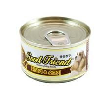 Q 강아지 치킨 소고기 저지방 사료 캔 3P 애견캔간식 골든리트리버, 1개