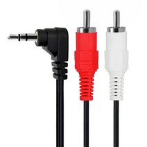 JAYART_SW0035 ST3.5(M)-2RCA(M) 3M 앰프 컴퓨터 연결케이블 오디오변환젠더 스테레오 옥스선 영상 연결 마이크 음향 AUX+jac220909, 제이아트co_SW0035