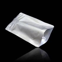 고급 지퍼스탠드 알루미늄봉투 13X20cm 밑3.5cm 200매 은박포장지 은박비닐봉투 은박봉지 은색택배봉투 커피봉투 은박포장봉투 은박봉투 은박지봉투