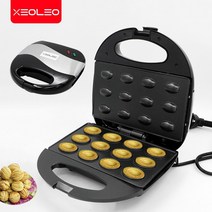 델리만쥬기계 XEOLEO-전기 호두 과자 메이커 자동 너트 와플 빵 메이커 샌드위치 도넛 베이킹 아침 식사 기계 주방 오븐 750W 호두과자 와플, 110V, AU, 1