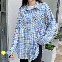 도오빠 여성 셔츠 남방 블라우스 카라 체크 쉬폰 오피스룩 정장 긴팔 긴소매 봄 가을 패션 캐주얼 스타일 코디 의류 국내배송 여자셔츠