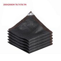 차량용 어닝 그늘막 두꺼운 12 핀 90% 차양 비율 자외선 방지 HDPE 검은 그물 야외 퍼걸러 자동차 차고 캐, 04 2X2M