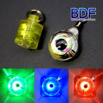 청룡조구 미니 수중집어등 LED 전자케미 갈치 문어, C타입_고리형_레드(단색) 점멸