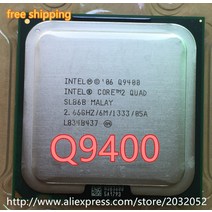 인텔 코어 2 쿼드 Q9400 q9400 CPU 프로세서 2.66Ghz/ 6M /1333GHz 소켓 775 데스크탑, 한개옵션0