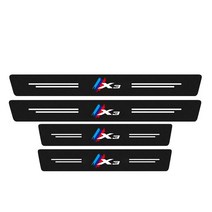캐스퍼꾸미기 탄소 섬유 자동차 도어 씰 프로텍터 웰컴 페달 장식 가죽 스티커 Bmw X1 X2 X3 X4 X5 X6 X7, 04 4Pcs For BMW X3