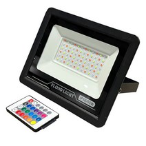 반사판RGB LED 투광 조명 100W 플러드 라이트 원격 제어 야외 벽 세탁기 램프 반사판 IP66 방수 정원 220V, 01 Black_03 50W_01 220V, 01 Black_03 50W_01 220V