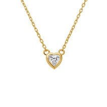 eleshe 925 sterling silver classic chain 18k gold 도금 상감 하트 지르콘 펜던트 목걸이 for women fashion jewelry