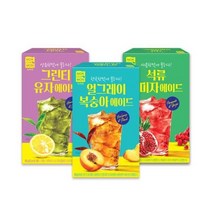 녹차원 [녹차원] 신상에이드 3종 (그린티유자+석류오미자+얼그레이복숭아) [시원한 맛있는맛] [녹차원] 신상에이드 3종 (그린티유자+석류오미자+얼그레이복숭아) [정성가득한 맛좋은], 2세트
