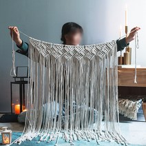 더이쁜 가랜드형 대형 마크라메 인테리어 핸드메이드 태슬 월행잉