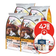 데이스포 테라픽 스킨앤코트 피모 1.36kgX4개+사은품, 스킨앤코트(피부모질) 1.36kgX4, 4_네츄럴코어 간식3종