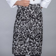 D.O.주방 업소 가정용 일러스트 허리앞치마 바리스타앞치마, 상세페이지 참조