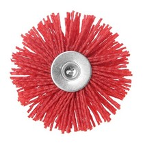 그라인더Deburring Abrasive Steel Wire Brush Head Polishing Red Nylon Wheel Cup Shank, 01 Red