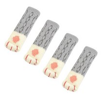 일회용 풋커버 디톡스 스파 비닐 모델하우스 족욕 4Pcs 사랑스러운 고양이 발 의자 다리 커버 양말 바닥 보호대 비 슬립 도어 핸들 테이블 홈 장식