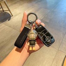 벤츠 키케이스 키링 차키홀더 키링 TPU 자동차 케이스 커버 펜던트 체인 메르세데스 벤츠 마이바흐 AMG S A, 03 A Black-Black boy