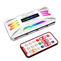 열교환기 판형열교환기 coolmoon argb 컨트롤러 4pin pwm 5v 3pin, 음악 리듬 b