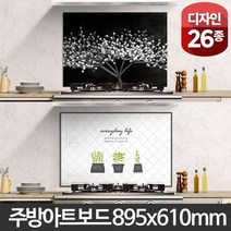 렌지대 청결 강화유리 방염시트 895X610 주방방염시트, 1개