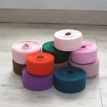 [러브원단] 의류용 립직) 2:1 목시보리바이어스 그린계열 11color, 10마롤, 베이지