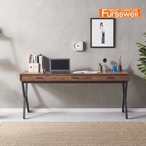 퍼스웰 시티 입식테이블 서랍형철재책상1800(SG_087), 빈티지