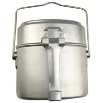 스웨덴군용반합 군용 반합 통 백팩킹 스테인레스 휴대용 캠핑용, 퓨어 알루미늄, 1개, 순수 알루미늄 색상