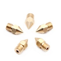 5Pcs 3D 프린터 황동 구리 노즐 혼합 크기 0.2/0.3/0.4/0.5/0.6 압출기 프린트 헤드 1.75MM MK8 Makerbot, 07 1.0-1.75mm