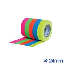 PRO GAFFER TAPE 끈적임 없는 1인치 프로게퍼테이프 (폭24mm x 길이23m), 1개, 형광그린/G125MFLGRN