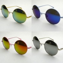 동그란 예쁜 원형 메탈 썬글라스 가성비 다양한 골드 실버 블루 핑크 패션 선그라스 선글라스 044