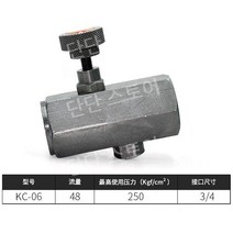 유압 체크 스로틀 밸브 튜브 유량 제어 조절 속도 KC-02 03 04 06, KC-06 6 치아