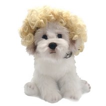 귀여운 고양이 애견 촬영 소품 머리 장식 강아지 헤어 파마 가발