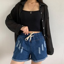 카브라 롤업 데님 반바지