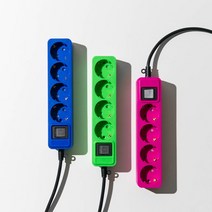 바나코 멀티 플러그 4C - 2M 멀티탭, 블루